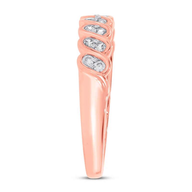 Diamond Anniversary Ring 1/4 ct tw 10K Rose Gold