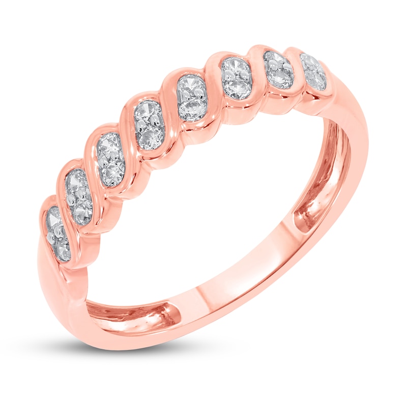 Diamond Anniversary Ring 1/4 ct tw 10K Rose Gold