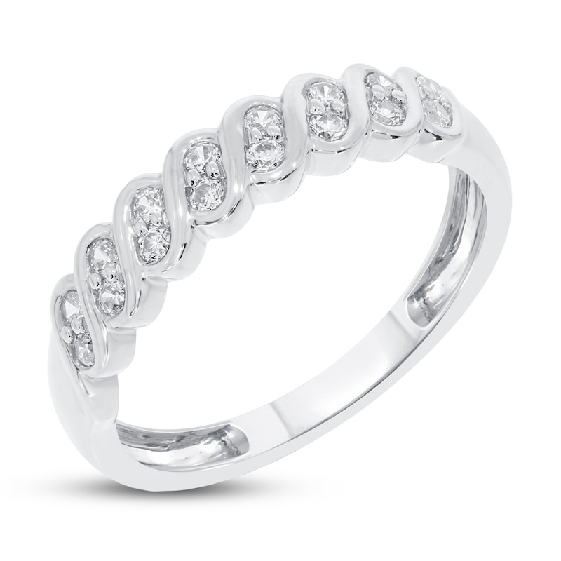 Main Image 4 of Diamond Anniversary Ring 1/4 ct tw 10K White Gold