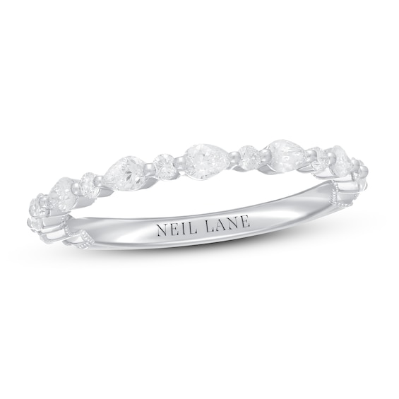 Neil Lane Premiere Diamond Anniversary Ring 5/8 ct tw Pear/Round 14K White Gold