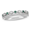 Neil Lane Diamond & Emerald Anniversary Ring 1/4 ct tw 14K White Gold