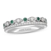 Thumbnail Image 1 of Neil Lane Diamond & Emerald Anniversary Ring 1/4 ct tw 14K White Gold