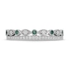 Thumbnail Image 3 of Neil Lane Diamond & Emerald Anniversary Ring 1/4 ct tw 14K White Gold