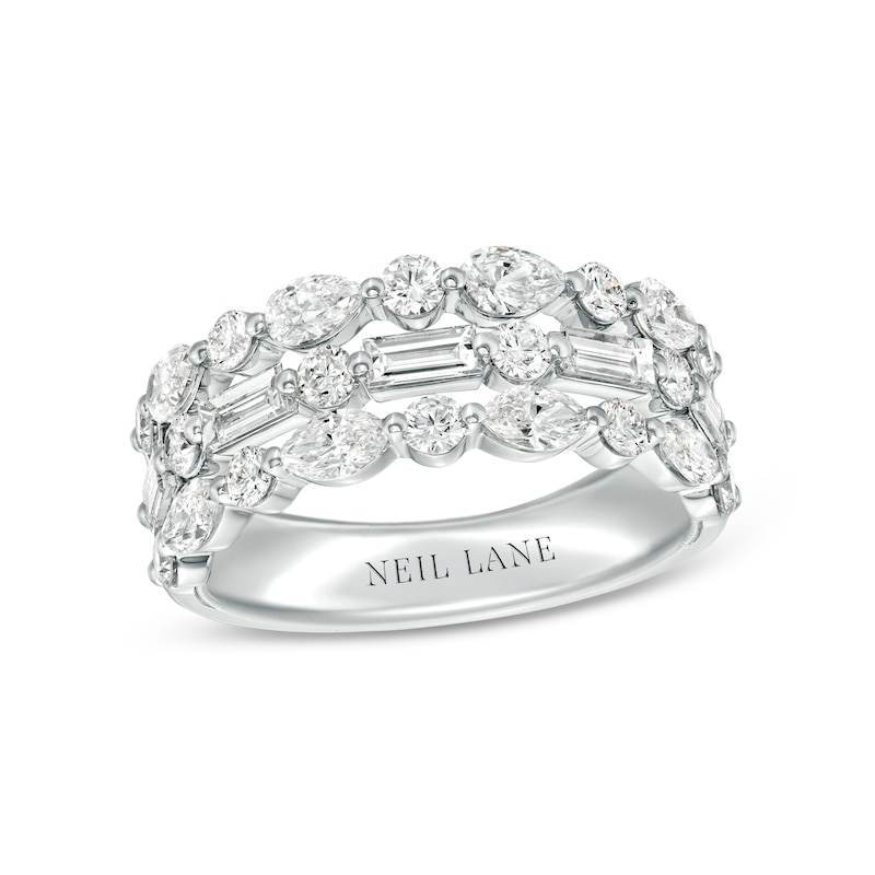 Main Image 1 of Neil Lane Premiere Diamond Anniversary Ring 2 ct tw Round/Pear/Baguette 14K White Gold