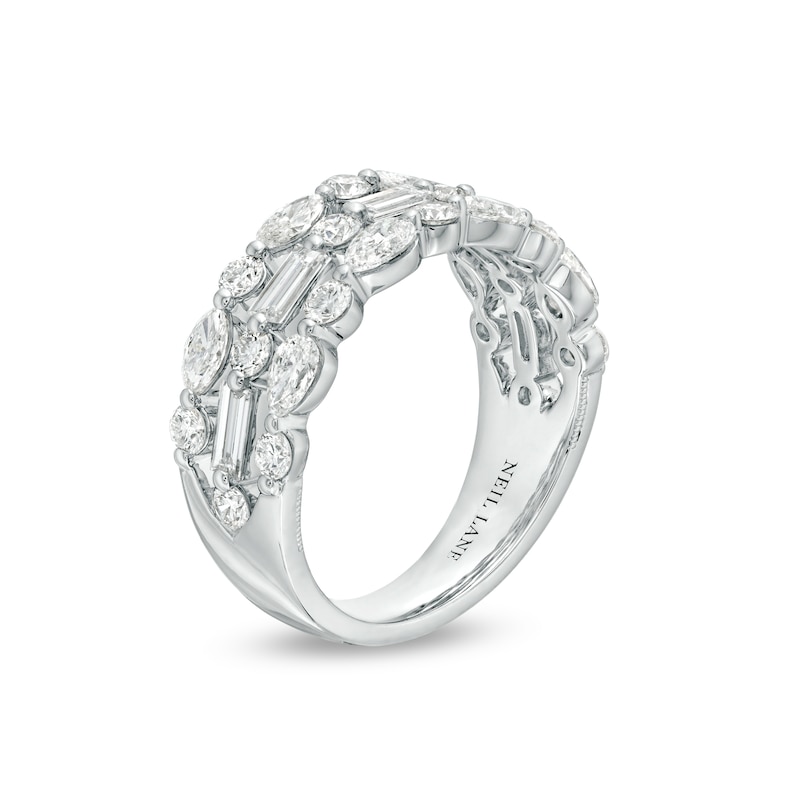 Main Image 4 of Neil Lane Premiere Diamond Anniversary Ring 2 ct tw Round/Pear/Baguette 14K White Gold
