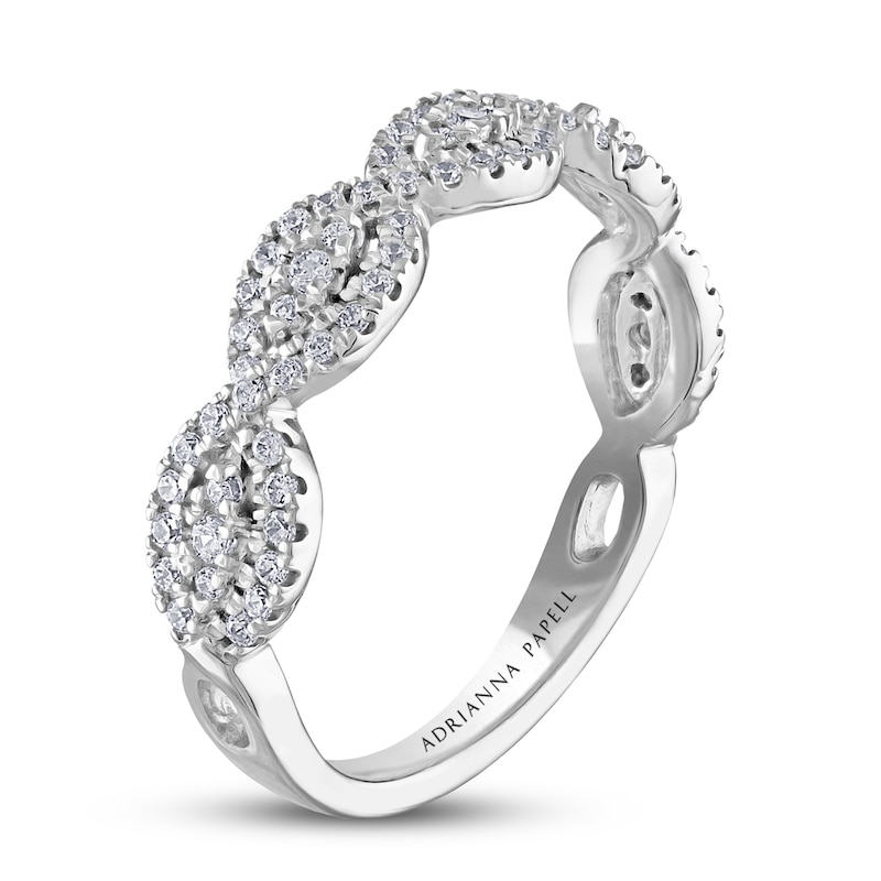 Adrianna Papell Diamond Anniversary Ring 3/8 ct tw Round-cut 14K White Gold