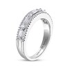 Adrianna Papell Diamond Anniversary Ring 1/2 ct tw Baguette & Round 14K White Gold