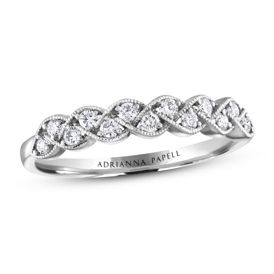 Adrianna Papell Diamond Anniversary Ring 1/4 ct tw Roundcut 14K White