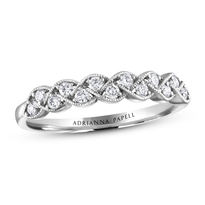 Adrianna Papell Diamond Anniversary Ring 1/4 ct tw Round-cut 14K White Gold