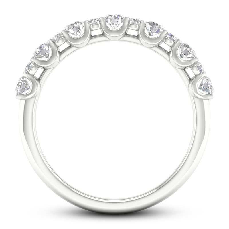 Diamond Anniversary Ring 1/2 ct tw Round-cut 14K White Gold