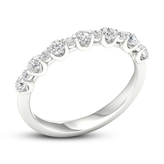 Diamond Anniversary Ring 1/2 ct tw Round-cut 14K White Gold | Kay