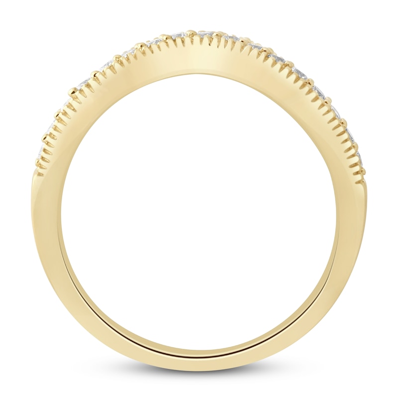 Main Image 2 of Now + Forever Diamond Contour Ring 1/5 ct tw Round-cut 14K Yellow Gold