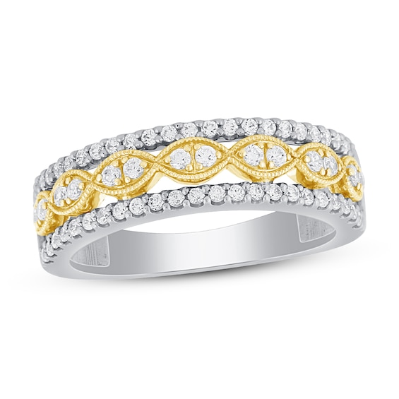 Now + Forever Diamond Anniversary Ring 1/2 ct tw Round-cut 14K Two-Tone Gold