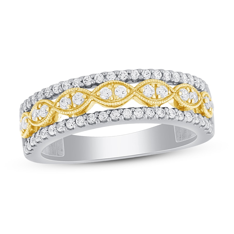 Main Image 1 of Now + Forever Diamond Anniversary Ring 1/2 ct tw Round-cut 14K Two-Tone Gold