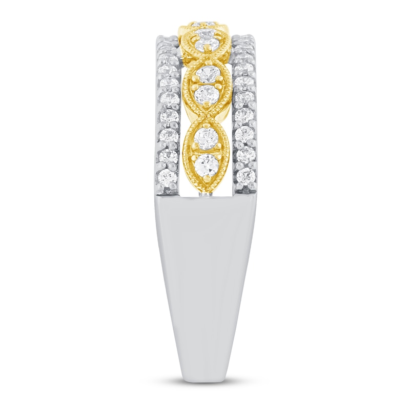 Main Image 2 of Now + Forever Diamond Anniversary Ring 1/2 ct tw Round-cut 14K Two-Tone Gold