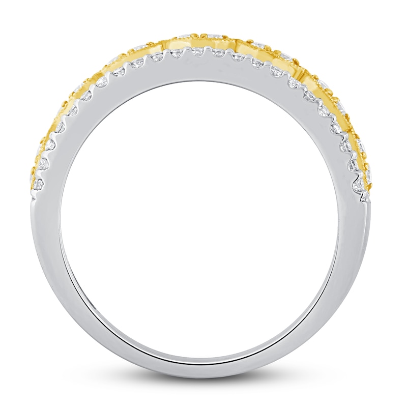 Main Image 3 of Now + Forever Diamond Anniversary Ring 1/2 ct tw Round-cut 14K Two-Tone Gold