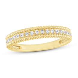 Now + Forever Diamond Anniversary Ring 1/5 ct tw Round-cut 10K Yellow Gold