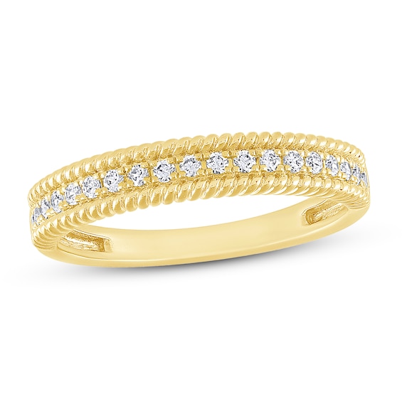 Now + Forever Diamond Anniversary Ring 1/5 ct tw Round-cut 10K Yellow Gold