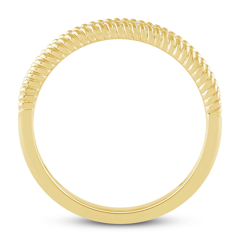 Diamond Anniversary Ring 1/5 ct tw Round-cut 10K Yellow Gold