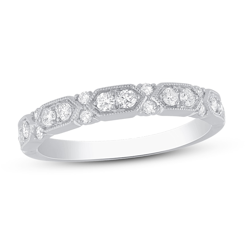 Main Image 1 of Now + Forever Diamond Anniversary Ring 1/3 ct tw Round-cut 10K White Gold