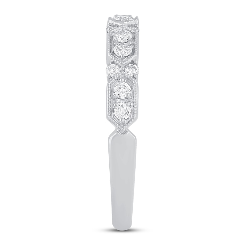Main Image 3 of Now + Forever Diamond Anniversary Ring 1/3 ct tw Round-cut 10K White Gold