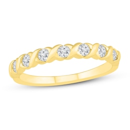 Now + Forever Diamond Anniversary Ring 1/3 ct tw Round-cut 10K Yellow Gold