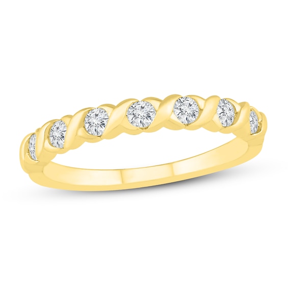 Now + Forever Diamond Anniversary Ring 1/3 ct tw Round-cut 10K Yellow Gold
