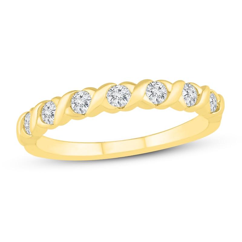 Main Image 1 of Now + Forever Diamond Anniversary Ring 1/3 ct tw Round-cut 10K Yellow Gold
