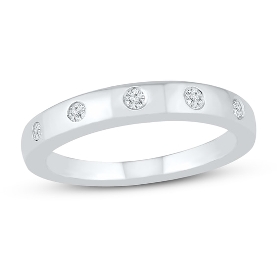 Now + Forever Diamond Anniversary Ring 1/6 ct tw Round-cut 10K White Gold