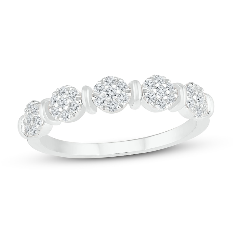 Main Image 1 of Now + Forever Diamond Anniversary Ring 1/4 ct tw Round-cut 10K White Gold
