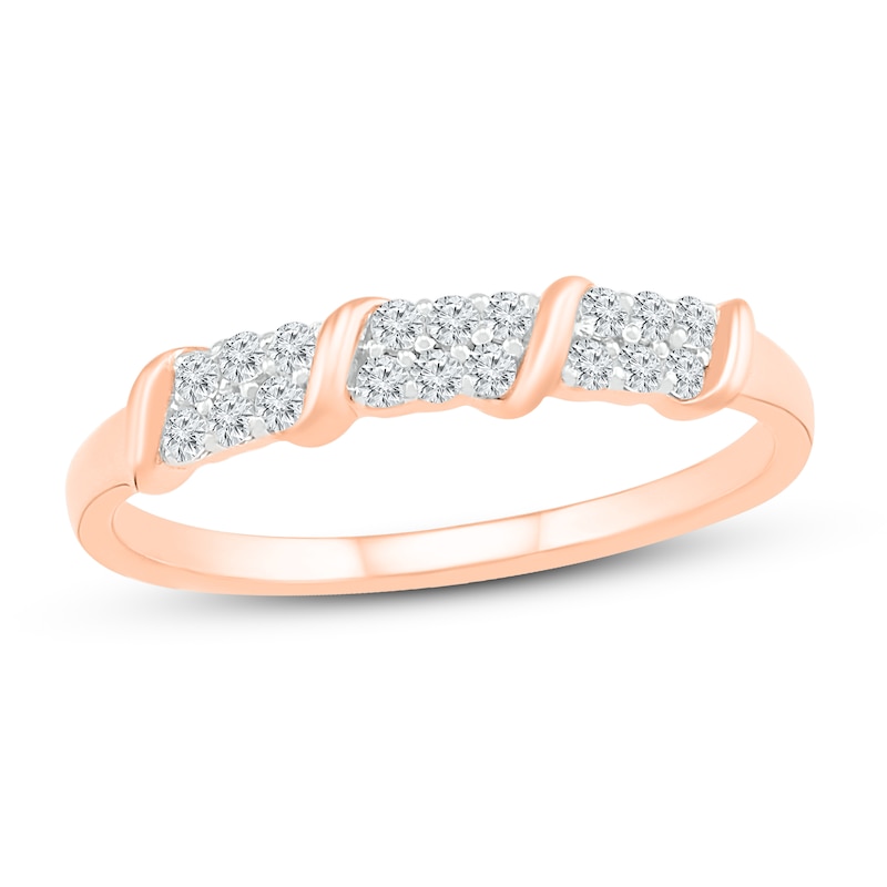 Main Image 1 of Now + Forever Diamond Anniversary Ring 1/5 ct tw Round-cut 10K Rose Gold