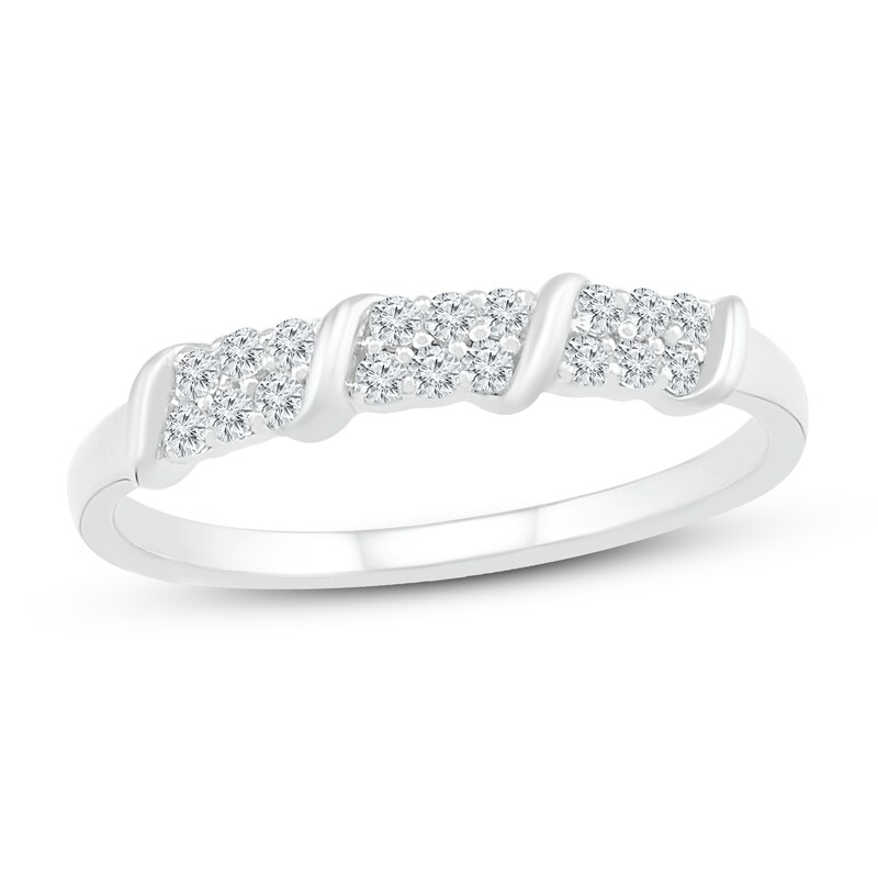 Main Image 1 of Now + Forever Diamond Anniversary Ring 1/5 ct tw Round-cut 10K White Gold