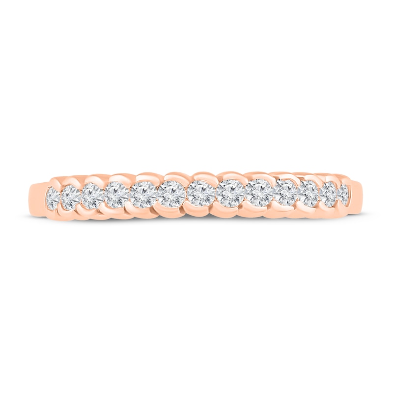 Diamond Anniversary Ring 1/4 ct tw Round-cut 10K Rose Gold