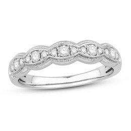 Now + Forever Diamond Anniversary Ring 1/4 ct tw Round-cut 10K White Gold