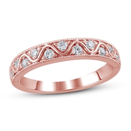 Now + Forever Diamond Anniversary Ring 1/5 ct tw Round-cut 10K Rose Gold