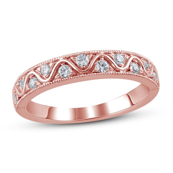 Now + Forever Diamond Anniversary Ring 1/5 ct tw Round-cut 10K Rose Gold