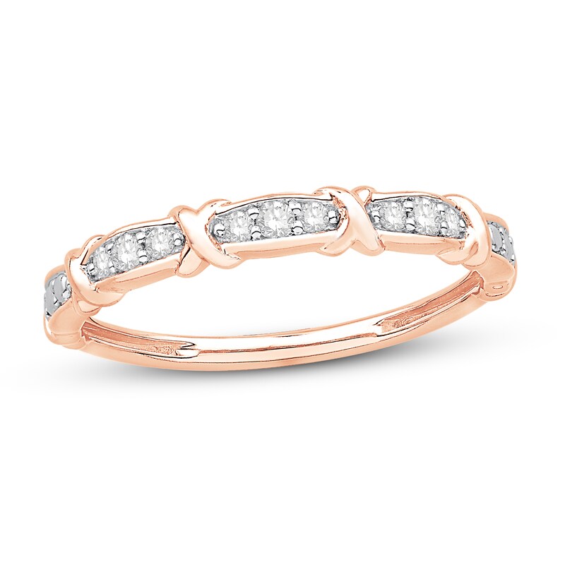 Diamond Anniversary Ring 1/10 ct tw 10K Rose Gold