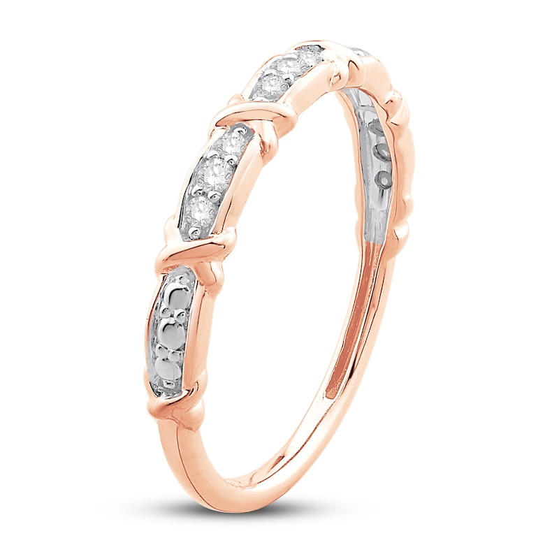 Diamond Anniversary Ring 1/10 ct tw 10K Rose Gold