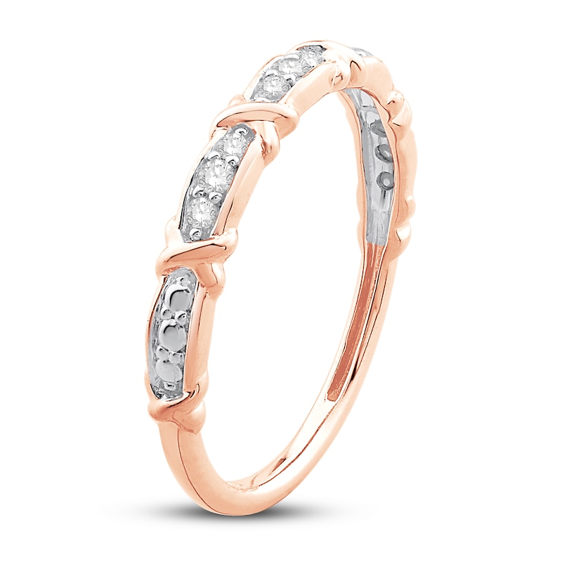 Diamond Anniversary Ring 1/10 ct tw 10K Rose Gold