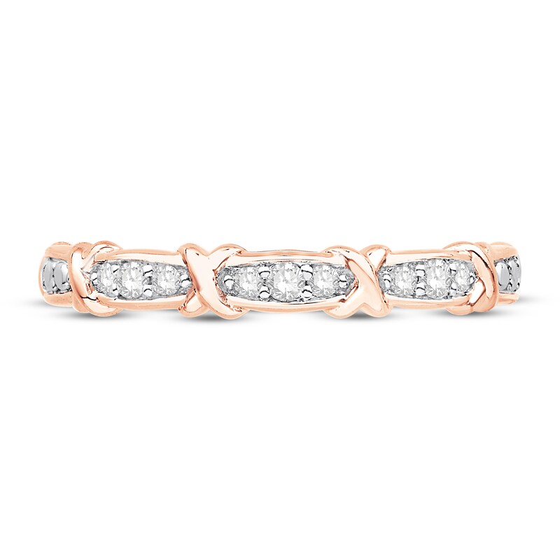 Diamond Anniversary Ring 1/10 ct tw 10K Rose Gold