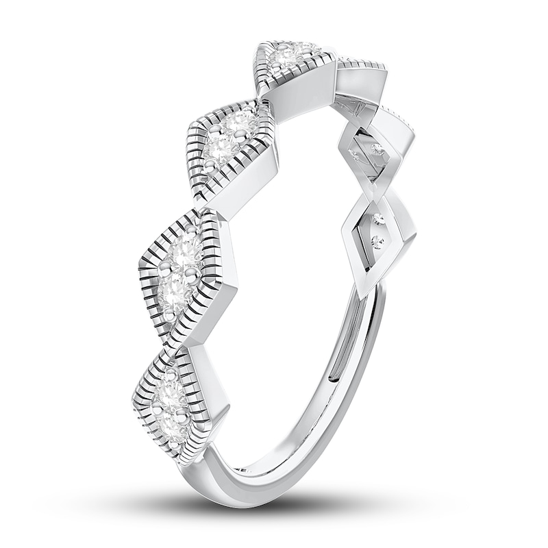 Main Image 2 of Now + Forever Diamond Anniversary Ring 1/10 ct tw Round-cut 10K White Gold