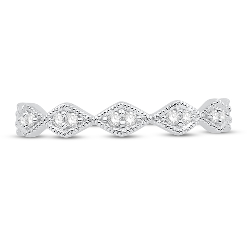 Main Image 3 of Now + Forever Diamond Anniversary Ring 1/10 ct tw Round-cut 10K White Gold