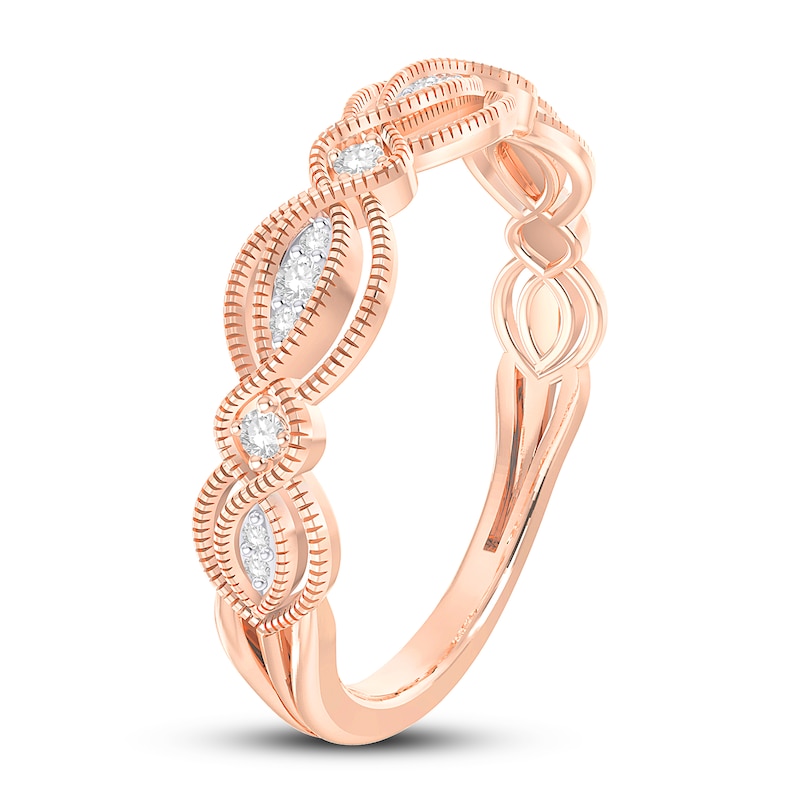 Main Image 2 of Now + Forever Diamond Anniversary Ring 1/10 ct tw Round-cut 10K Rose Gold