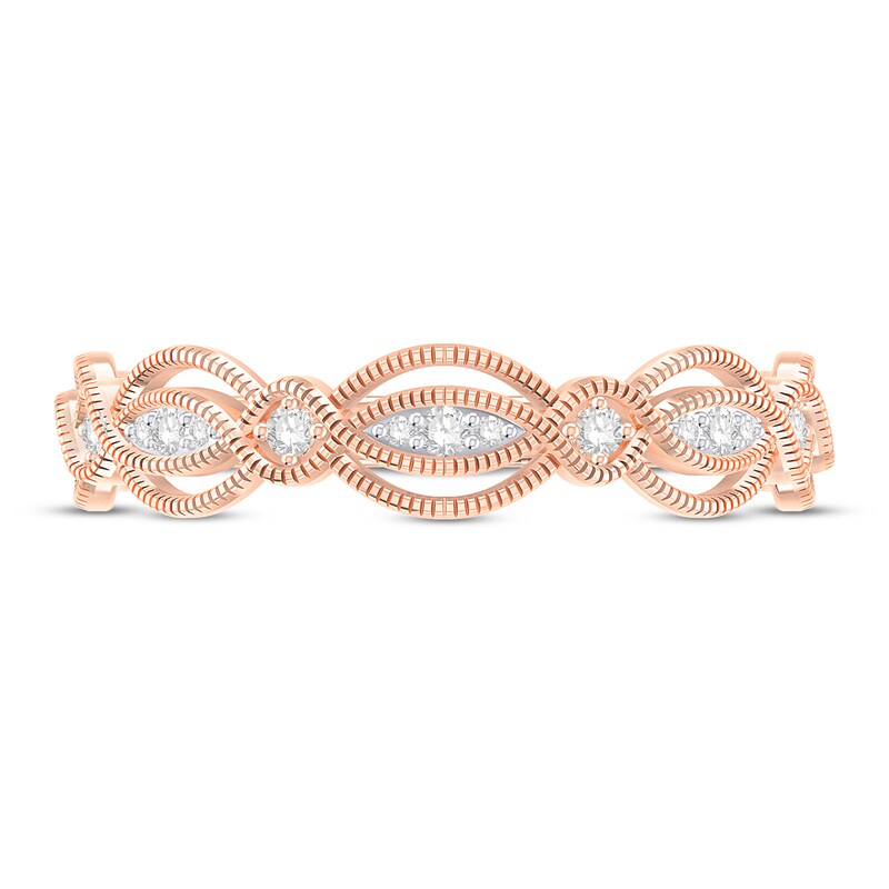 Main Image 3 of Now + Forever Diamond Anniversary Ring 1/10 ct tw Round-cut 10K Rose Gold