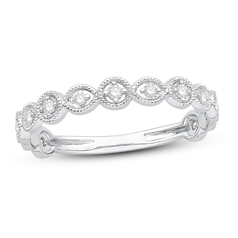 Main Image 1 of Now + Forever Diamond Anniversary Ring 1/10 ct tw Round-cut 10K White Gold