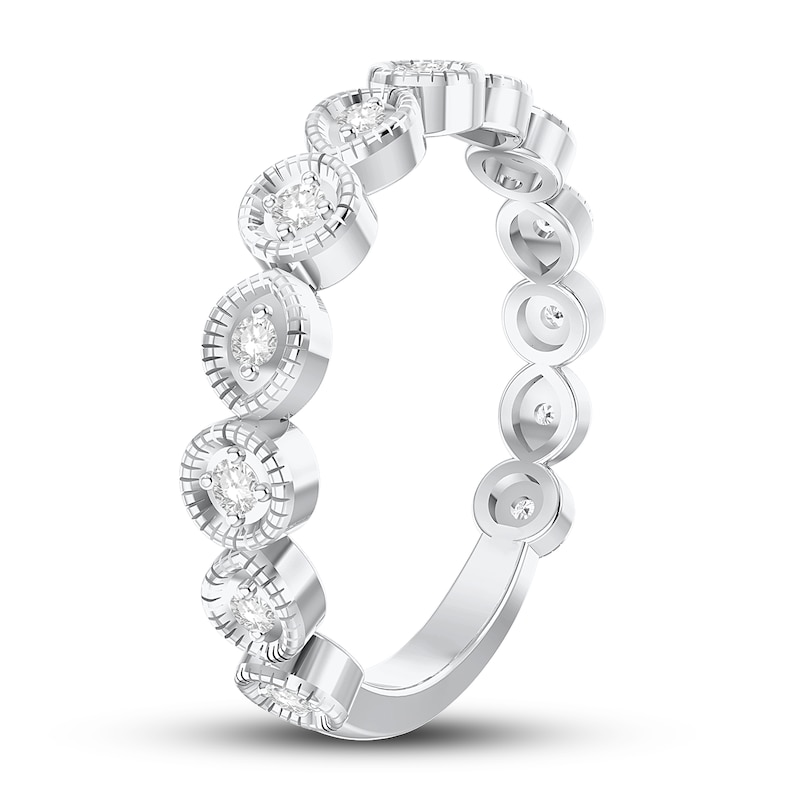 Main Image 2 of Now + Forever Diamond Anniversary Ring 1/10 ct tw Round-cut 10K White Gold