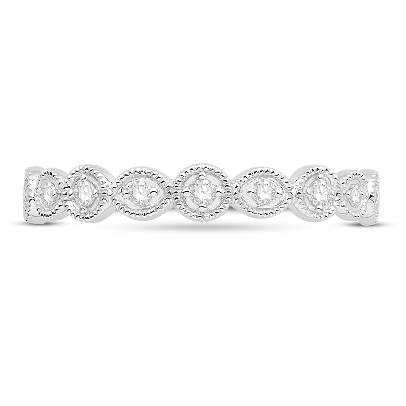 Main Image 3 of Now + Forever Diamond Anniversary Ring 1/10 ct tw Round-cut 10K White Gold