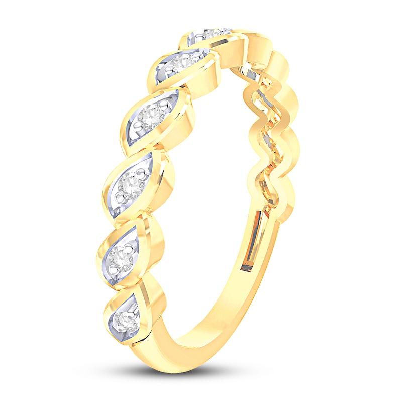 Main Image 2 of Now + Forever Diamond Anniversary Ring 1/10 ct tw Round-cut 10K Yellow Gold