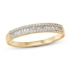 Thumbnail Image 1 of Now + Forever Diamond Anniversary Ring 1/4 ct tw Round/Baguette 10K Yellow Gold