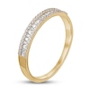 Thumbnail Image 1 of Diamond Anniversary Ring 1/4 ct tw Round/Baguette 10K Yellow Gold